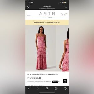 ASTR the Label Olina Floral Ruffle Maxi Dress